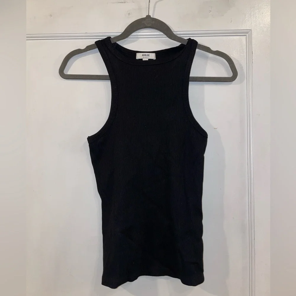 AGOLDE Black Ribbed Racerback - Picture 5 of 13